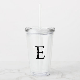 Personalised Monogram and Name Acrylic Tumbler