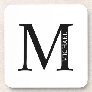 Personalised Monogram and Name Beverage Coaster