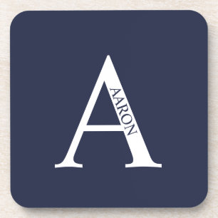 Personalised Monogram and Name Beverage Coaster
