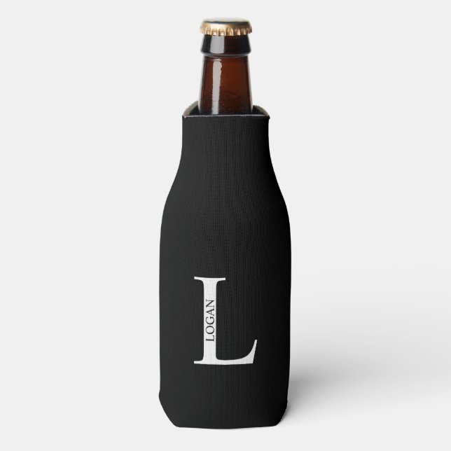 Personalised Monogram and Name Bottle Cooler (Bottle Front)