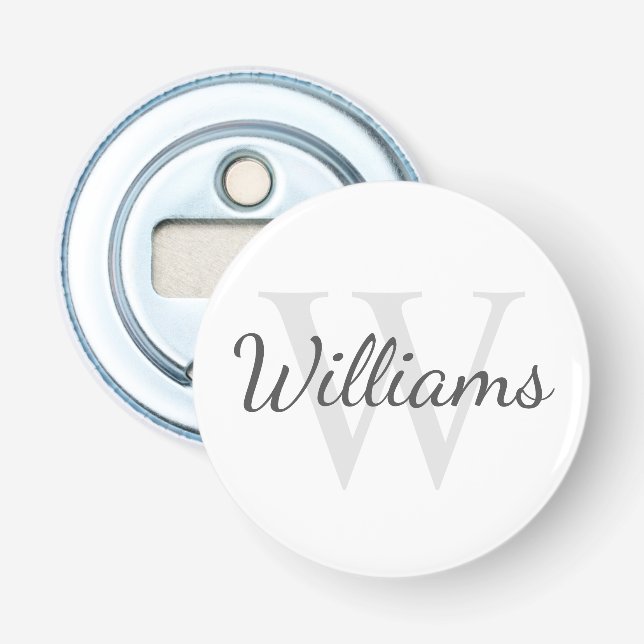 Personalised Monogram and Name Bottle Opener (Front)