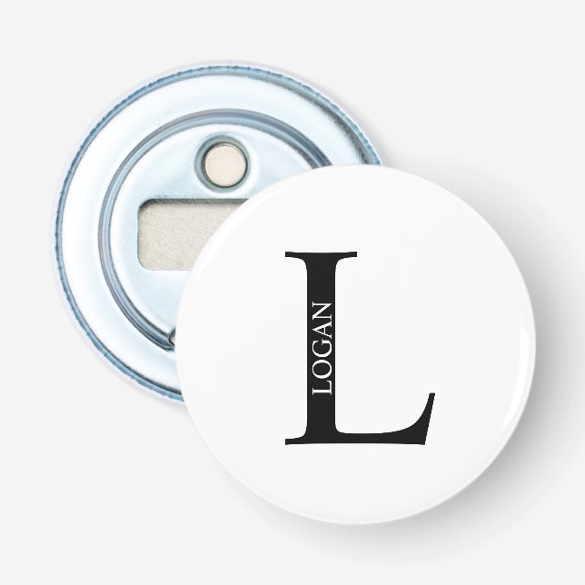 Personalised Monogram and Name Bottle Opener (Front)