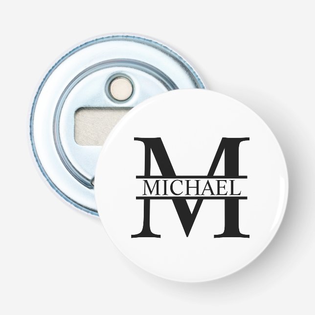 Personalised Monogram and Name Bottle Opener (Front)