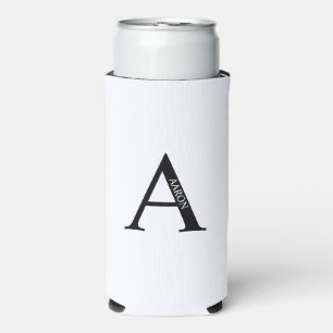 Personalised Monogram and Name Can Cooler