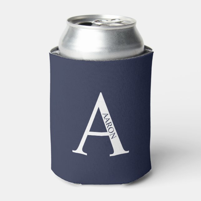 Personalised Monogram and Name Can Cooler (Can Front)