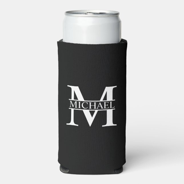 Personalised Monogram and Name Can Cooler (Seltzer Front)