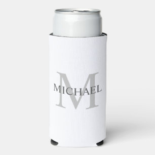 Personalised Monogram and Name Can Cooler