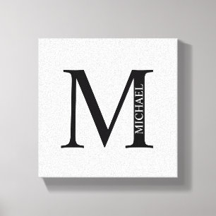 Personalised Monogram and Name Canvas Print