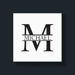 Personalised Monogram and Name Canvas Print<br><div class="desc">Personalised Monogram and Name Gifts
featuring personalised monogram and name in classic serif font style.

Perfect as home decors,  housewarming gifts,  holiday gifts for family,  newlyweds and more.</div>