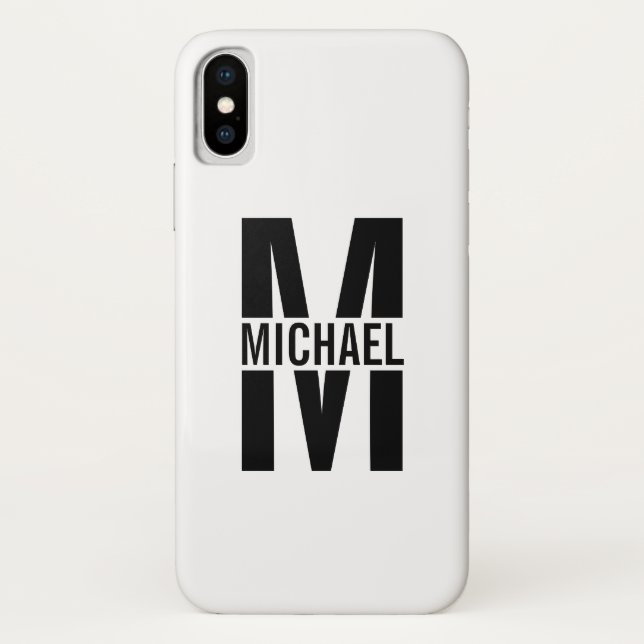 Personalised Monogram and Name Case-Mate iPhone Ca Case-Mate iPhone Case (Back)