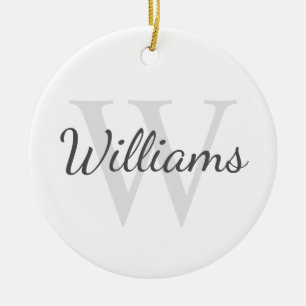 Personalised Monogram and Name Ceramic Tree Decoration