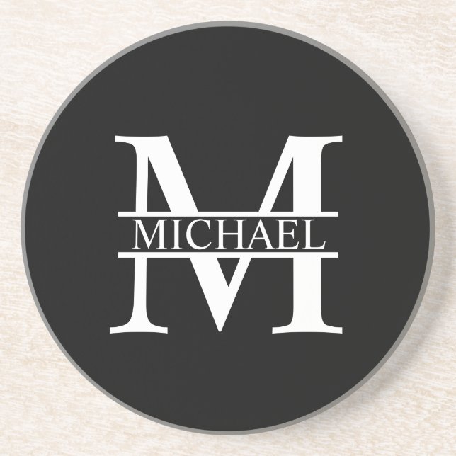 Personalised Monogram and Name Coaster (Front)