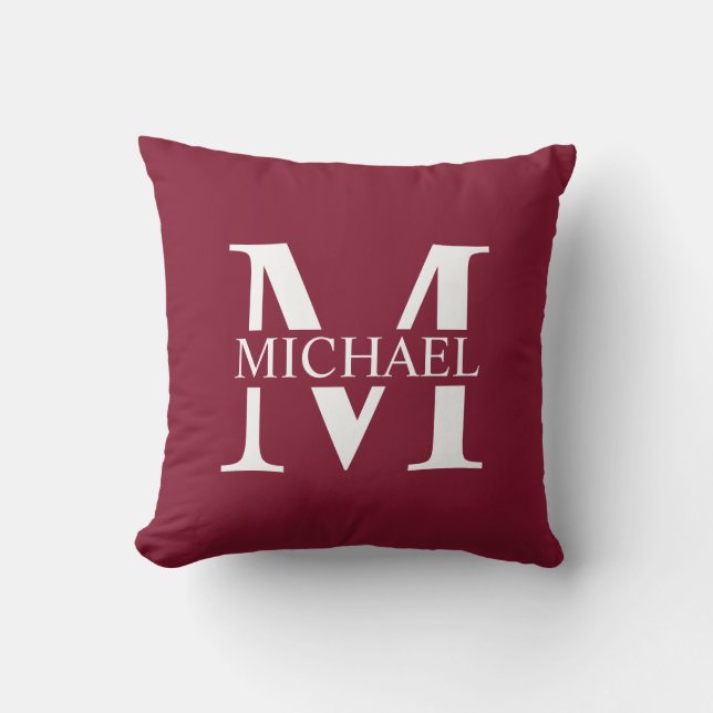 Personalised Monogram and Name Cushion (Front)