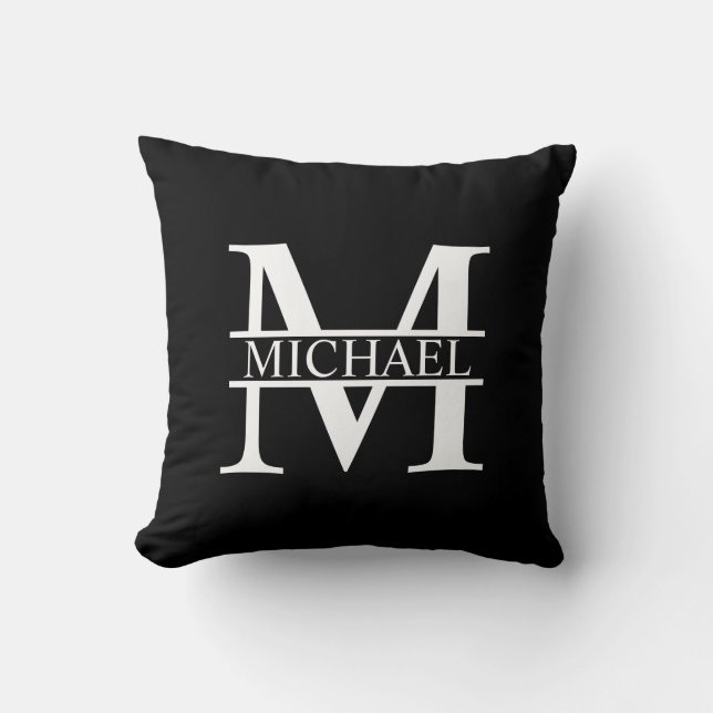 Personalised Monogram and Name Cushion (Front)