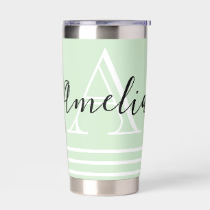 Personalised monogram and name custom colour insulated tumbler