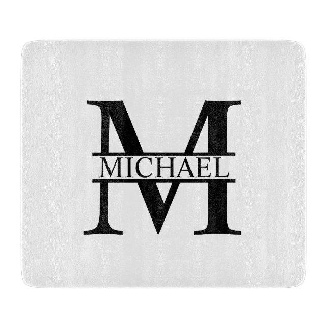 Personalised Monogram and Name Cutting Board (Front)