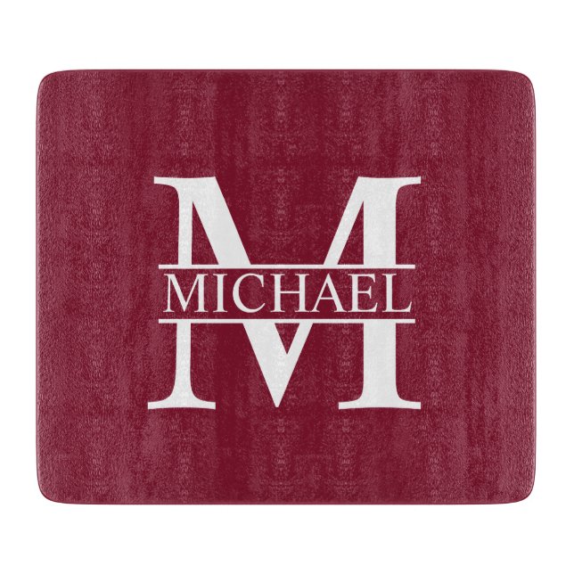 Personalised Monogram and Name Cutting Board (Front)