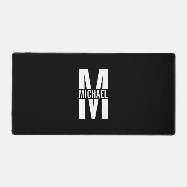 Personalised Monogram and Name Desk Mat (Front)