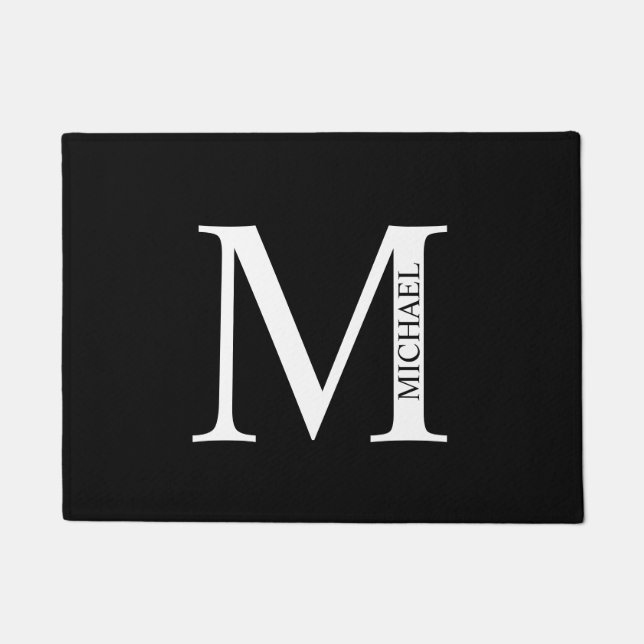 Personalised Monogram and Name Doormat (Front)