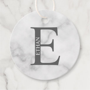 Personalised Monogram and Name Favour Tags