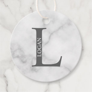Personalised Monogram and Name Favour Tags