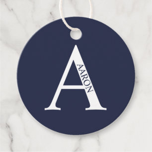 Personalised Monogram and Name Favour Tags