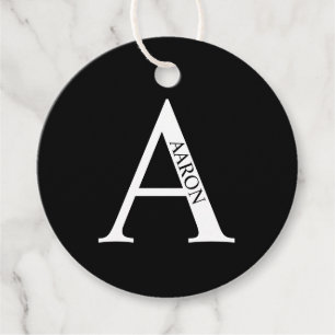 Personalised Monogram and Name Favour Tags