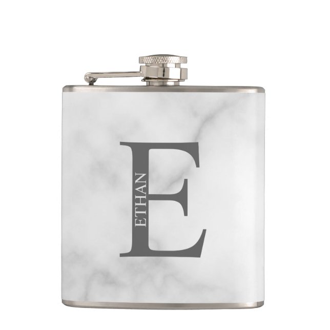 Personalised Monogram and Name Flask (Front)
