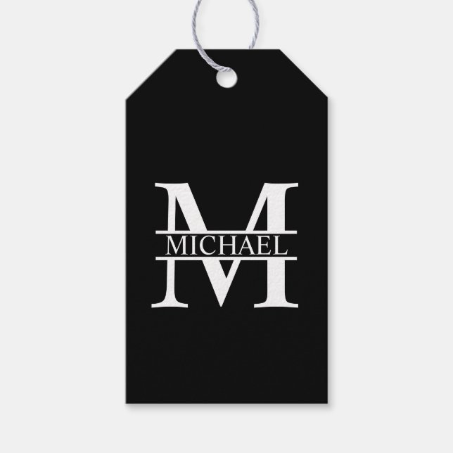 Personalised Monogram and Name Gift Tags (Front)