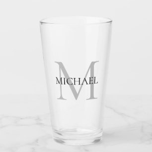 Personalised Monogram and Name Glass