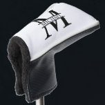 Personalised Monogram and Name Golf Head Cover<br><div class="desc">Personalised Monogram and Name Gifts
featuring personalised monogram in classic serif font style with box of name in the middle of monogram.

Perfect as father's day gifts for dad,  gifts for grandfather,  husband and more.</div>