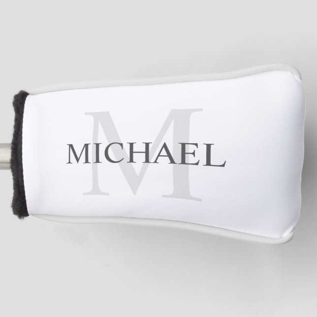 Personalised Monogram and Name Golf Head Cover (Front)