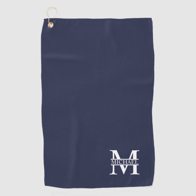 Personalised Monogram and Name Golf Towel (Front)