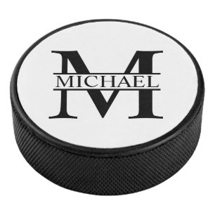 Personalised Monogram and Name Hockey Puck