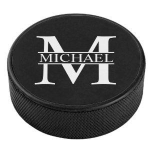 Personalised Monogram and Name Hockey Puck