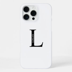 Personalised Monogram and Name iPhone 16 Pro Max Case