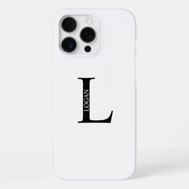 Personalised Monogram and Name iPhone Case (Back)