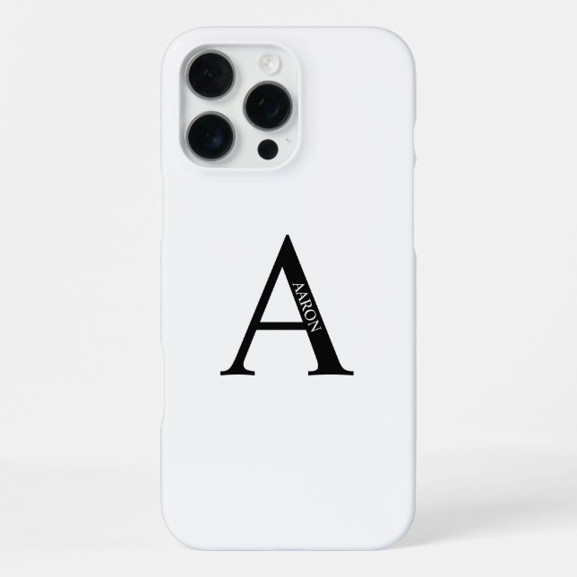 Personalised Monogram and Name iPhone Case (Back)