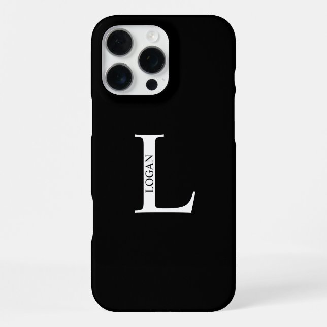Personalised Monogram and Name iPhone Case (Back)