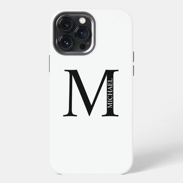 Personalised Monogram and Name iPhone Case (Back)