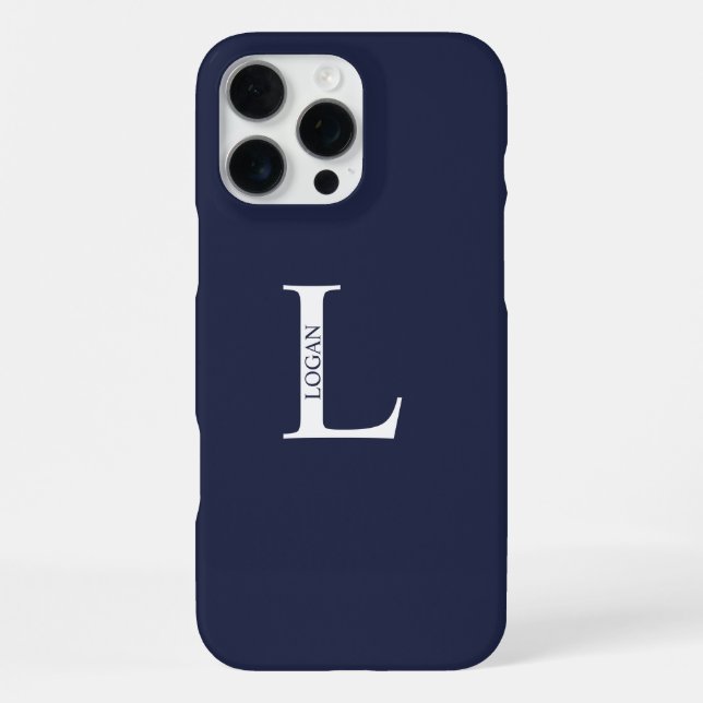Personalised Monogram and Name iPhone Case (Back)