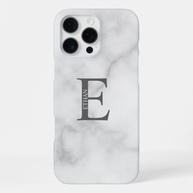 Personalised Monogram and Name iPhone Case (Back)