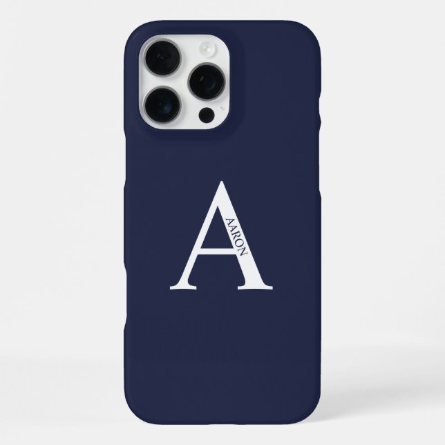 Personalised Monogram and Name iPhone Case (Back)