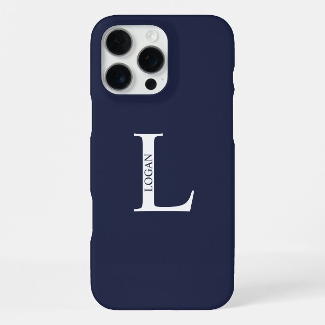 Personalised Monogram and Name iPhone Case (Back)