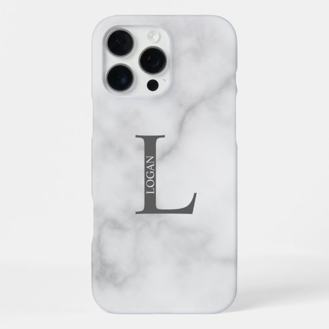 Personalised Monogram and Name iPhone Case (Back)
