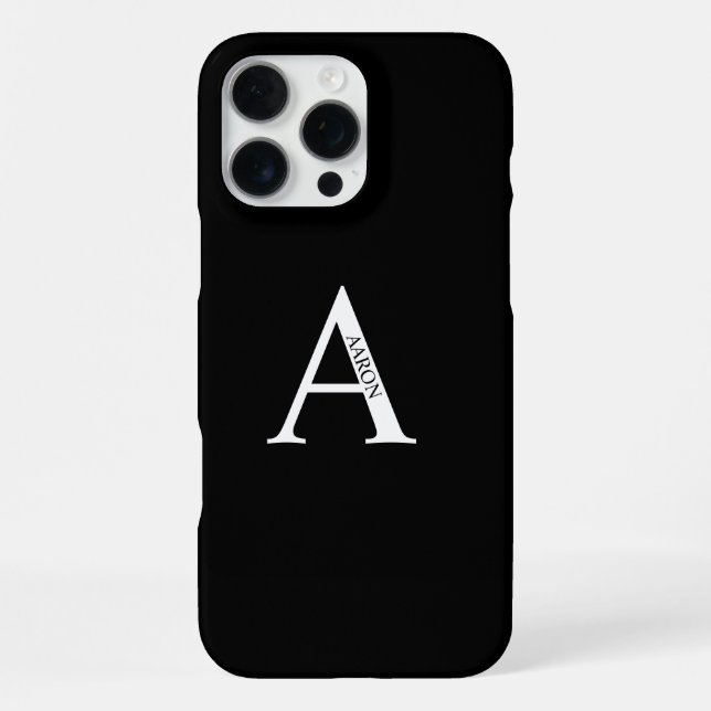 Personalised Monogram and Name iPhone Case (Back)