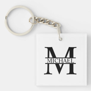 Personalised Monogram and Name Key Ring