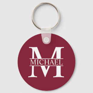 Personalised Monogram and Name Key Ring