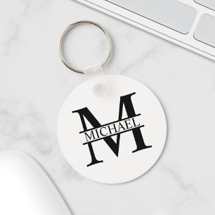 Personalised Monogram and Name Key Ring