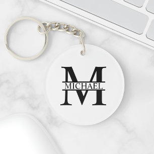 Personalised Monogram and Name Key Ring